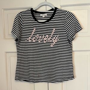 “Lovely” striped shirt
